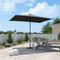 PURPLE LEAF Crank and Tilt Table Umbrella Outdoor Patio Market Umbrella with Visible Hand Crank System