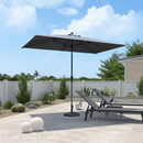 PURPLE LEAF Crank and Tilt Table Umbrella Outdoor Patio Market Umbrella with Visible Hand Crank System