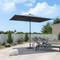 PURPLE LEAF Crank and Tilt Table Umbrella Outdoor Patio Market Umbrella with Visible Hand Crank System