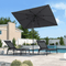 PURPLE LEAF Crank and Tilt Table Umbrella Outdoor Patio Market Umbrella with Visible Hand Crank System