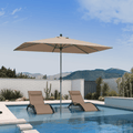 PURPLE LEAF Crank and Tilt Table Umbrella Outdoor Patio Market Umbrella with Visible Hand Crank System