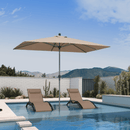 PURPLE LEAF Crank and Tilt Table Umbrella Outdoor Patio Market Umbrella with Visible Hand Crank System