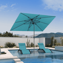 Clearance - PURPLE LEAF OPEN BOX Crank and Tilt Outdoor Patio Market Umbrella with Visible Hand Crank System