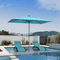 PURPLE LEAF Crank and Tilt Table Umbrella Outdoor Patio Market Umbrella with Visible Hand Crank System