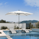 PURPLE LEAF Crank and Tilt Table Umbrella Outdoor Patio Market Umbrella with Visible Hand Crank System