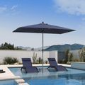 PURPLE LEAF Crank and Tilt Table Umbrella Outdoor Patio Market Umbrella with Visible Hand Crank System