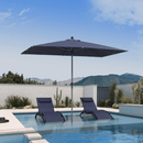 PURPLE LEAF Crank and Tilt Table Umbrella Outdoor Patio Market Umbrella with Visible Hand Crank System