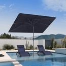 Clearance - PURPLE LEAF OPEN BOX Crank and Tilt Outdoor Patio Market Umbrella with Visible Hand Crank System