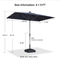 PURPLE LEAF Crank and Tilt Table Umbrella Outdoor Patio Market Umbrella with Visible Hand Crank System