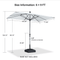 PURPLE LEAF Crank and Tilt Table Umbrella Outdoor Patio Market Umbrella with Visible Hand Crank System