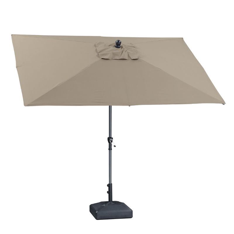 PURPLE LEAF Crank and Tilt Table Umbrella Outdoor Patio Market Umbrella with Visible Hand Crank System