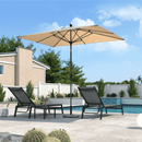 PURPLE LEAF Crank and Tilt Table Umbrella Outdoor Patio Market Umbrella with Visible Hand Crank System