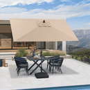 Clearance - PURPLE LEAF OPEN BOX Crank and Tilt Outdoor Patio Market Umbrella with Visible Hand Crank System