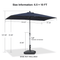 PURPLE LEAF Crank and Tilt Table Umbrella Outdoor Patio Market Umbrella with Visible Hand Crank System