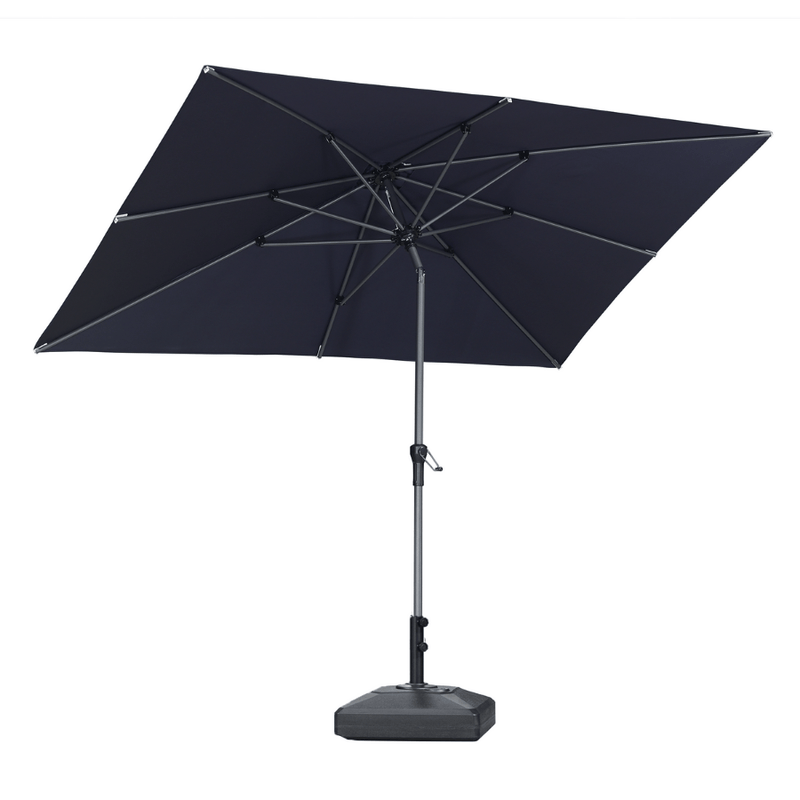 PURPLE LEAF Crank and Tilt Table Umbrella Outdoor Patio Market Umbrella with Visible Hand Crank System