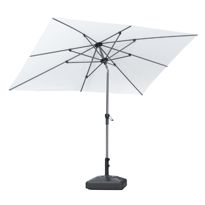 PURPLE LEAF Crank and Tilt Table Umbrella Outdoor Patio Market Umbrella with Visible Hand Crank System