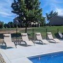 PURPLE LEAF Patio Chaise Lounge Set Outdoor Beach Pool Sunbathing Lawn Lounger Recliner Chair Outside Chairs with Side Table Included