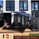 PURPLE LEAF Best Square Cantilever Pool Umbrella Outdoor Patio Sun Porch Umbrella