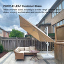 PURPLE LEAF Outdoor Patio Umbrella with Base, Best White Cantilever Umbrellas