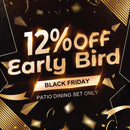 PURPLE LEAF Patio Dining Sets Aluminum Frame and Handwoven Wicker Chairs Set for Garden Deck, Cushions and Pillows included