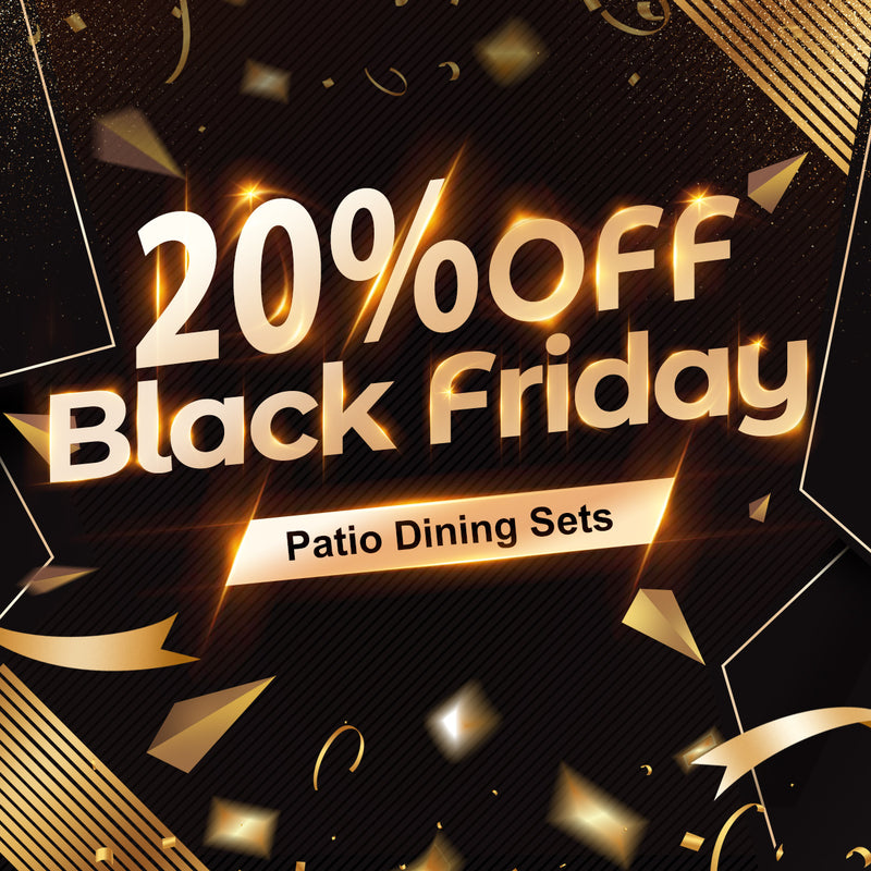 PURPLE LEAF Teak Patio Dining Set with Cushions and Pillow All-Weather Wicker Patio Table Set for Garden, Deck, and Yard