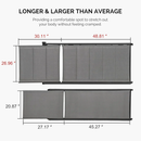 PURPLE LEAF Outdoor Aluminum Chaise Lounge with Wheels and Side Table for Outdoor Backyard Poolside