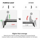 PURPLE LEAF Outdoor Aluminum Chaise Lounge with Wheels and Side Table for Outdoor Backyard Poolside