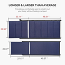 PURPLE LEAF Outdoor Aluminum Chaise Lounge with Wheels and Side Table for Outdoor Backyard Poolside