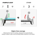 PURPLE LEAF Outdoor Aluminum Chaise Lounge with Wheels and Side Table for Outdoor Backyard Poolside