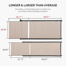 PURPLE LEAF Outdoor Aluminum Chaise Lounge with Wheels and Side Table for Outdoor Backyard Poolside