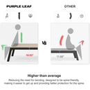 PURPLE LEAF Outdoor Aluminum Chaise Lounge with Wheels and Side Table for Outdoor Backyard Poolside