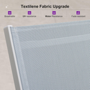 PURPLE LEAF Outdoor Chaise Lounge Chairs Set of 2 White Aluminum Lounge Chair Five-Position Adjustable Chaise with Wheels and Table for Pool Deck Patio