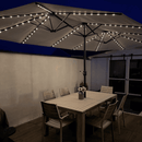 PURPLE LEAF Double Sided Patio Umbrella with Light Large Market Umbrellas with Base