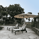 PURPLE LEAF Double Sided Patio Umbrella with Light Large Market Umbrellas with Base