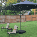PURPLE LEAF Double-Sided Market Umbrella with Light Large Patio Umbrellas with Base