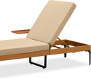 PURPLE LEAF Outdoor Chaise Lounge Patio Lounge Chair Recliner with Side Table and Cushion for Poolside Balcony Backyard