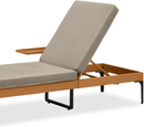 PURPLE LEAF Outdoor Chaise Lounge Patio Lounge Chair Recliner with Side Table and Cushion for Poolside Balcony Backyard