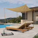 PURPLE LEAF Outdoor Daybed for Patio,  Poolside Chaise Lounge Bed with Cushion, Olefin Blend Fabric, Aluminum Frame Sunbed with Side Table for Deck and Backyard