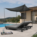 PURPLE LEAF Outdoor Daybed for Patio,  Poolside Chaise Lounge Bed with Cushion, Olefin Blend Fabric, Aluminum Frame Sunbed with Side Table for Deck and Backyard