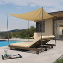 PURPLE LEAF Outdoor Daybed for Patio,  Poolside Chaise Lounge Bed with Cushion, Olefin Blend Fabric, Aluminum Frame Sunbed with Side Table for Deck and Backyard