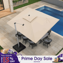 PURPLE LEAF Large Rectangular Porch Umbrella Outside Cantilever Patio Yard Umbrella