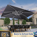 PURPLE LEAF Large Rectangular Porch Umbrella Outside Cantilever Patio Yard Umbrella