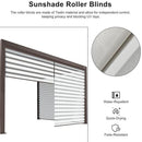 PURPLE LEAF Louvered Pergola Bronze Outdoor Aluminum Pergola with Roller Blind Adjustable Gazebo for Patio Deck Garden