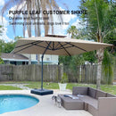 PURPLE LEAF Double Top 10 / 11 / 12 / 9 x 12 ft Square and Rectangle Outdoor Cantilever Umbrella