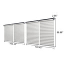 PURPLELEAF Outdoor Louvered Pergola Roller Blinds with Thermal Insulated, UV Protection Waterproof Fabric, Privacy Protection for Pergola, Easy to Install