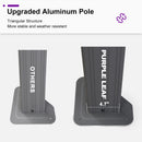 PURPLE LEAF Patio Gazebo for Pool Light Grey Hardtop Galvanized Steel Roof with String Lights-milky