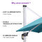 PURPLE LEAF Best Square Cantilever Pool Umbrella Outdoor Patio Sun Porch Umbrella