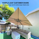 PURPLE LEAF Double Top 10 / 11 / 12 / 9 x 12 ft Square and Rectangle Outdoor Cantilever Umbrella