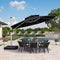 PURPLE LEAF Round Cantilever Patio Umbrella Heavy Duty Umbrella for Porch Garden Pool