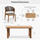 PURPLE LEAF 7 / 9 / 11 pcs Outdoor Dining Set Patio Dining Furniture for Lawn Backyard Deck Brown